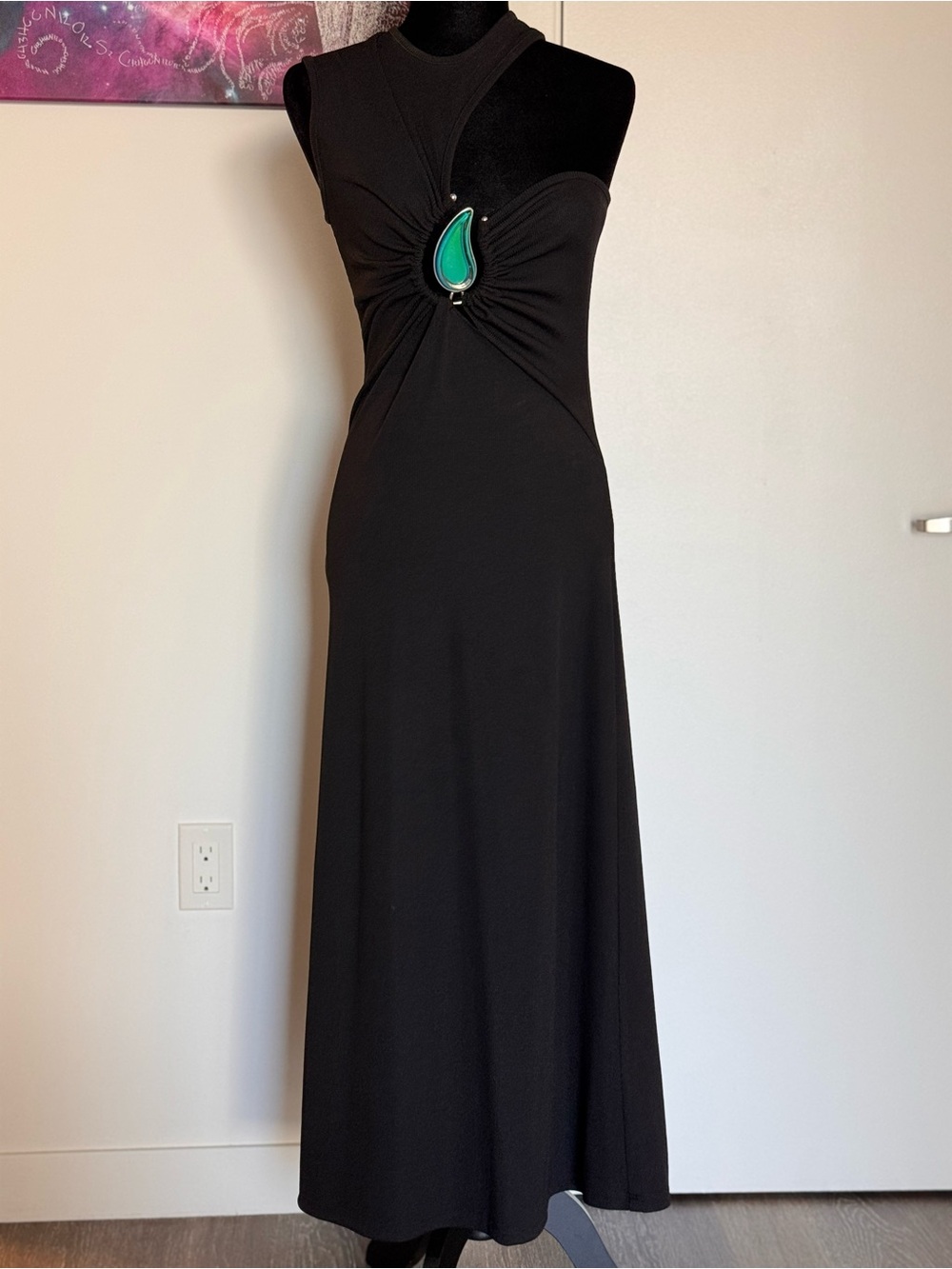 EUC: Size 10 Christopher Esber Exposed Shoulder Moodstone Tank Dress
